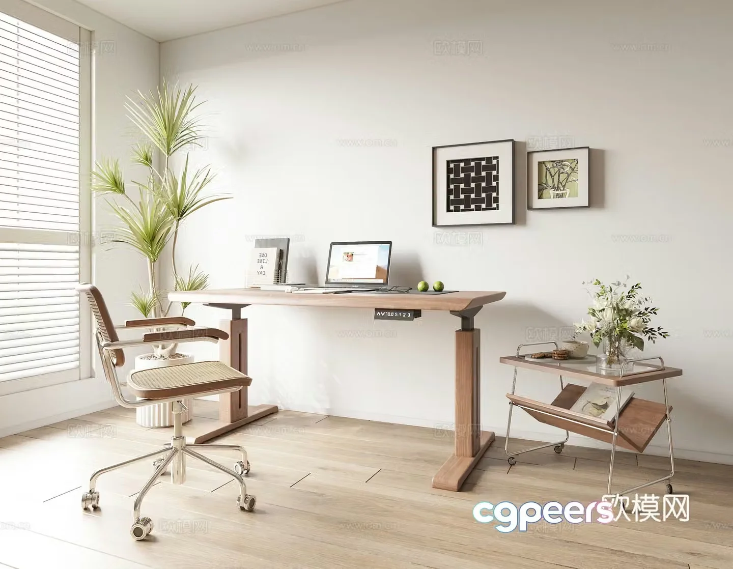 Lifting desk desk desk chair desk ornament hanging painting 3d model
