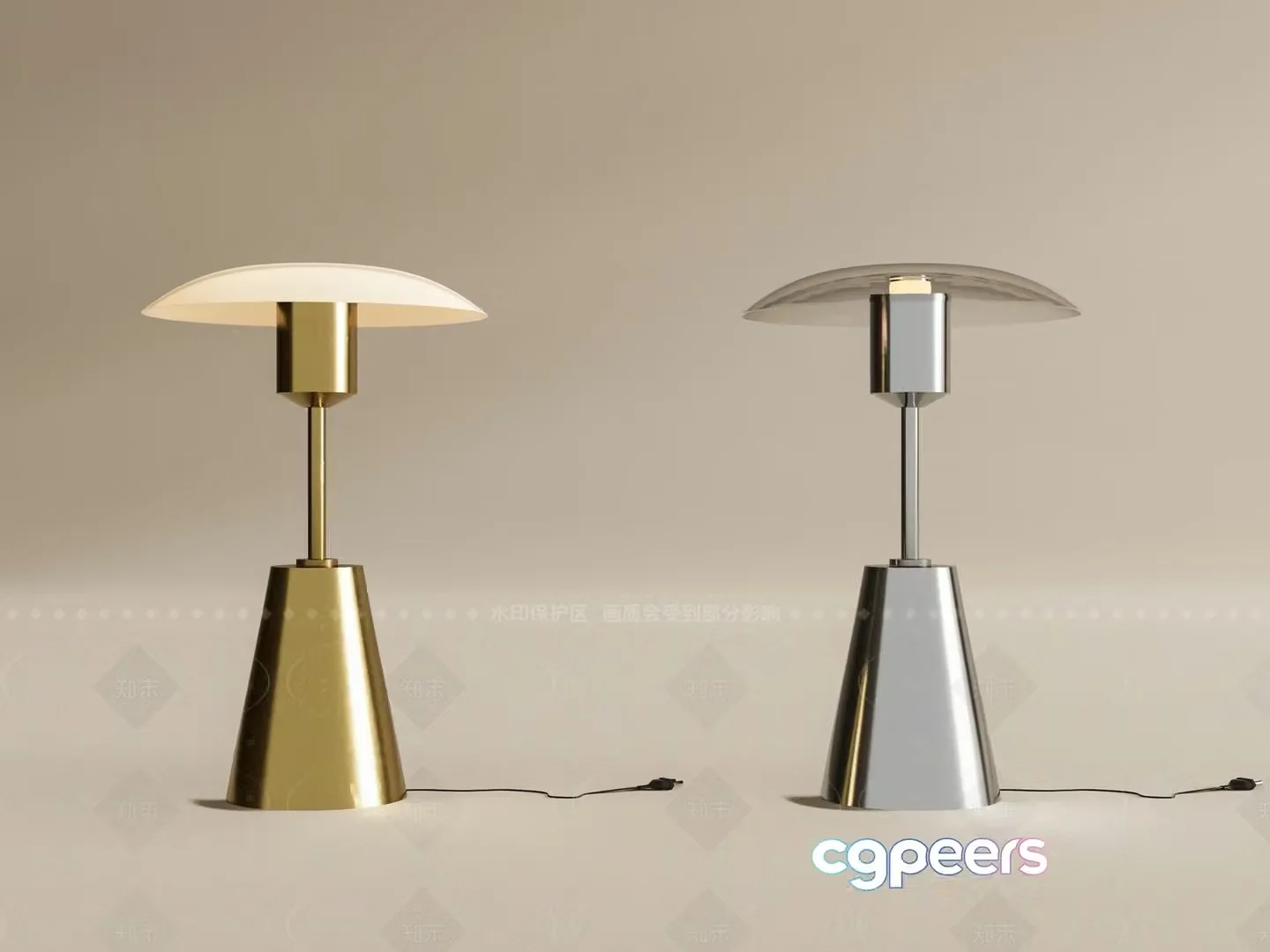 Modern Table Lamps 3D Model – 6161 – VRAY Render
