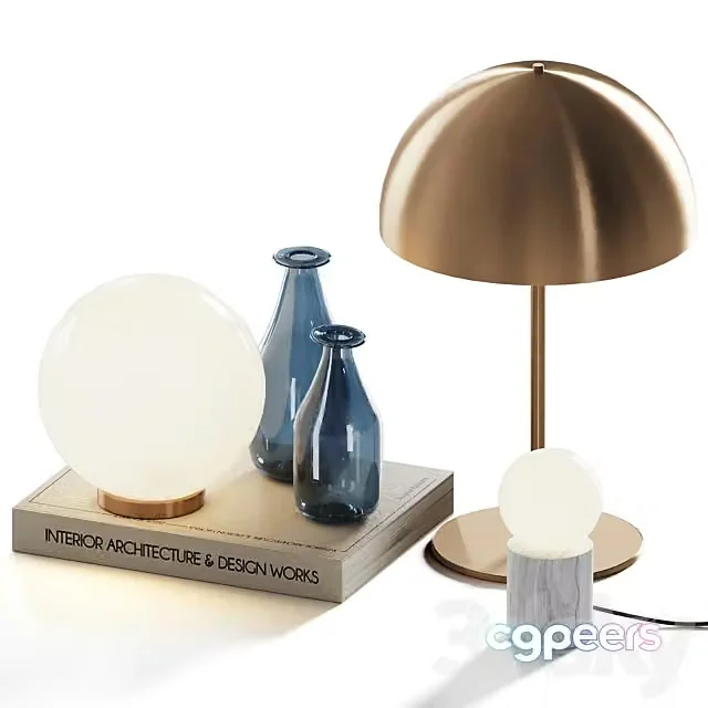 3ds Max Free – Decorative Set for a Coffee Table 3