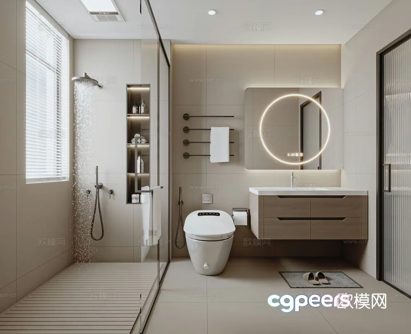 Nordic bathroom 3d model