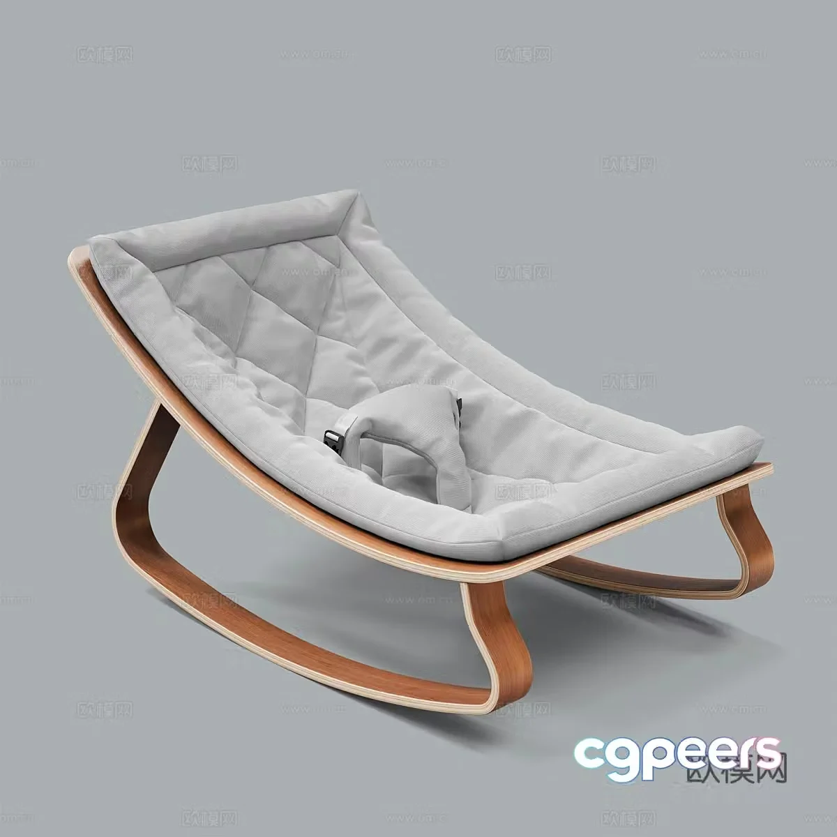 Modern Nordic baby rocking chair 3d model