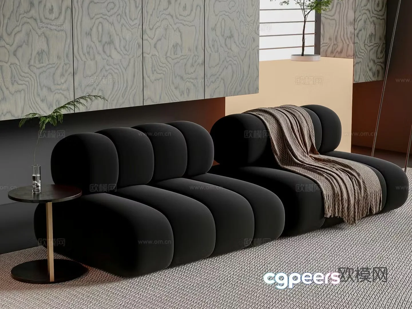 Modern multiplayer sofa 3d model