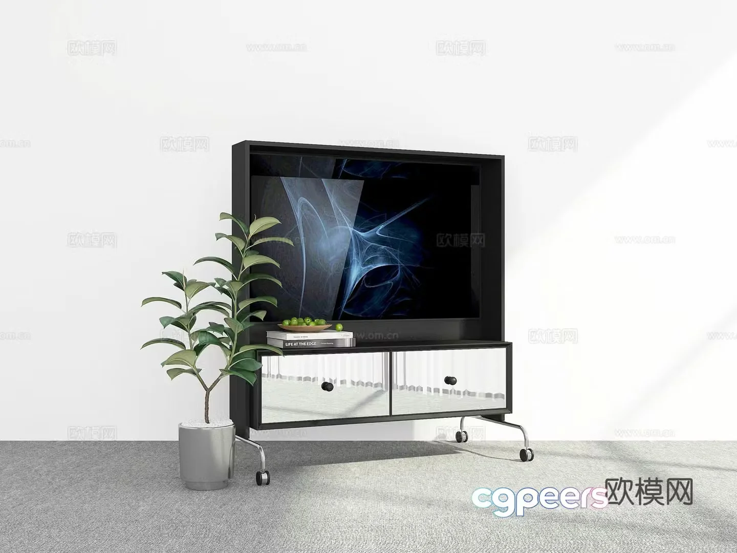 Modern TV stand 3d model