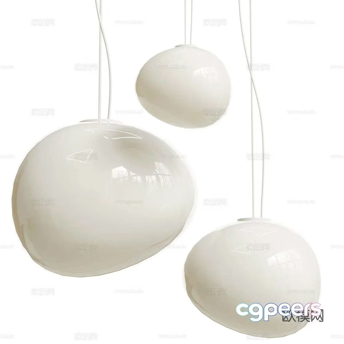 Modern spherical chandelier Craft chandelier 3d model