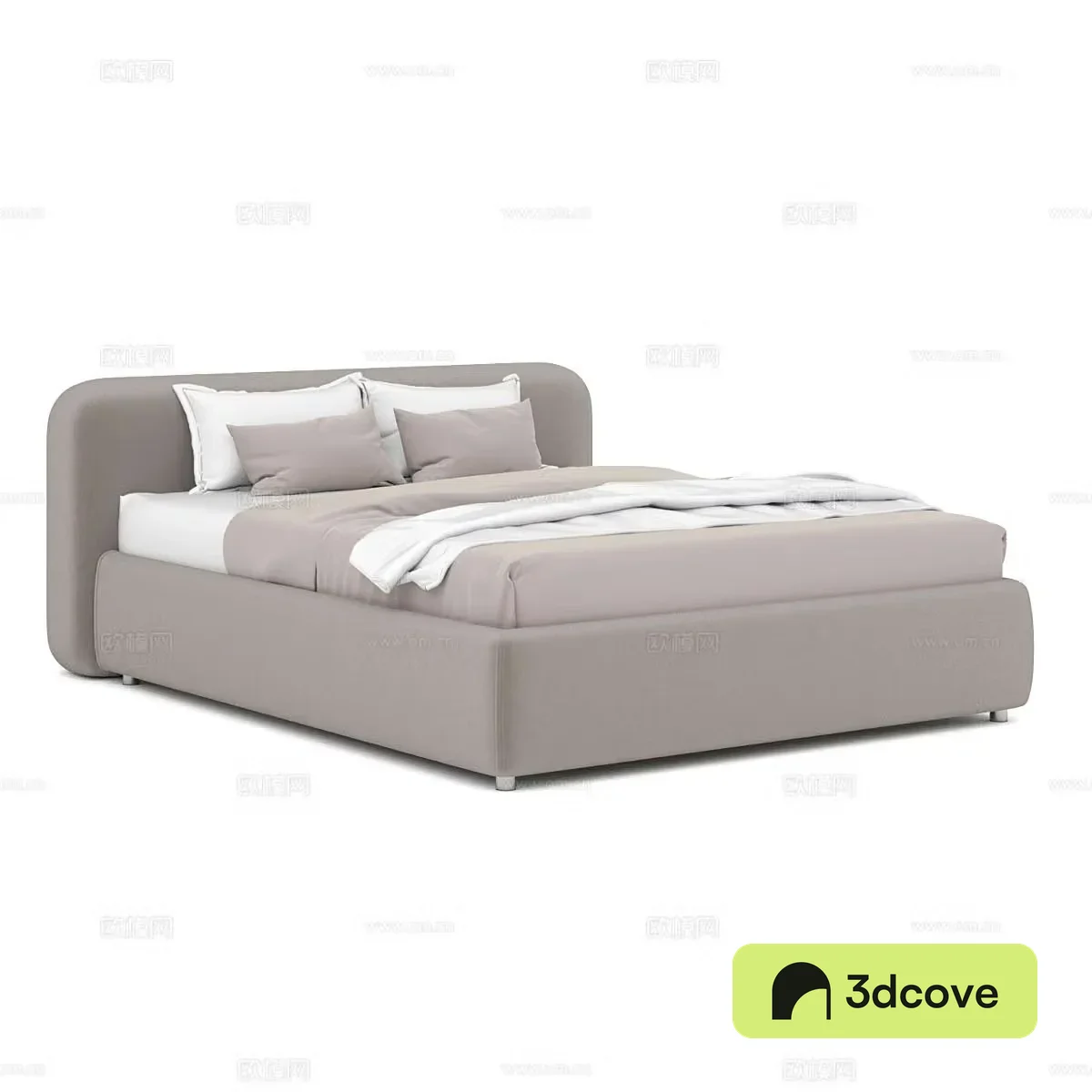 Modern minimalist double bed