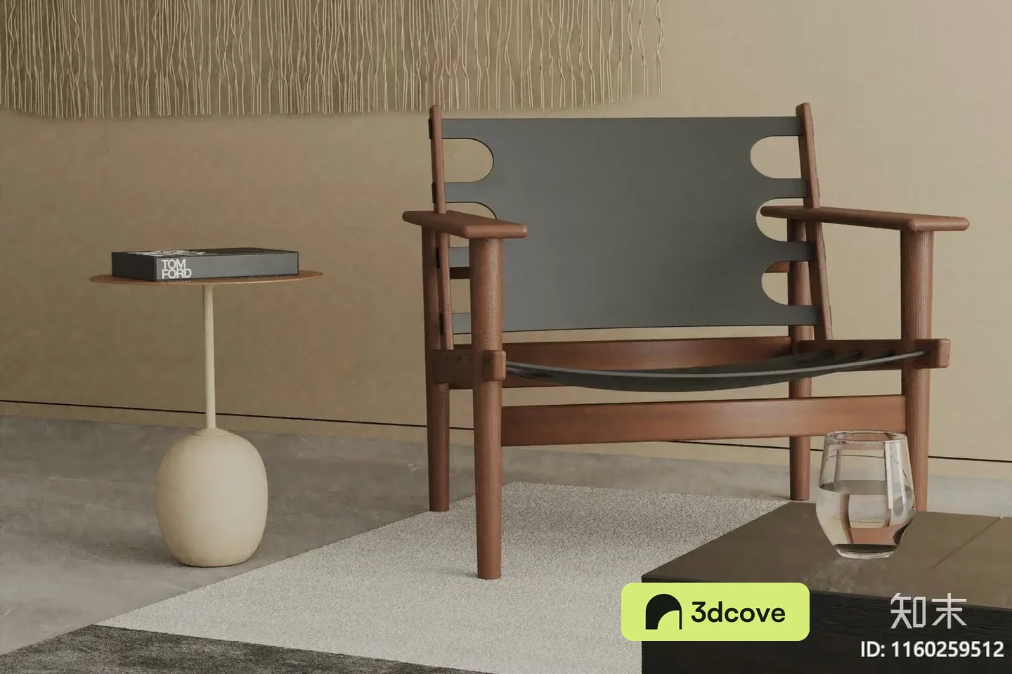 A Wooden Chair In A Living Room