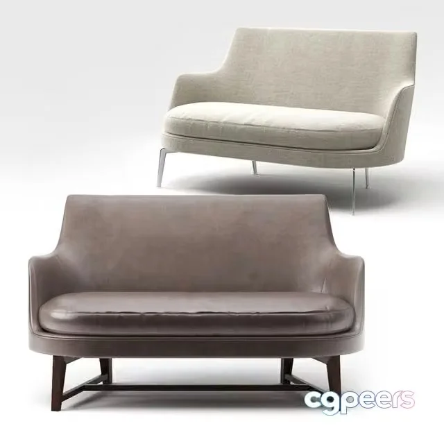 3ds Max Free – Flexform Guscio Sofa