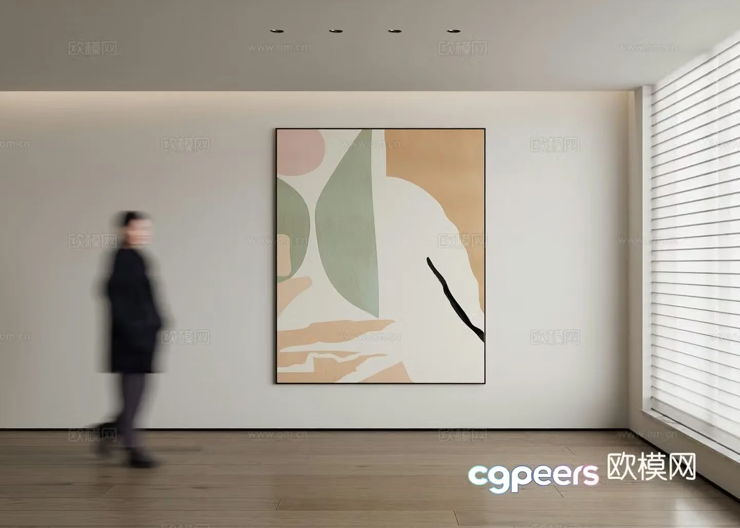 Modern decorative painting 3d model