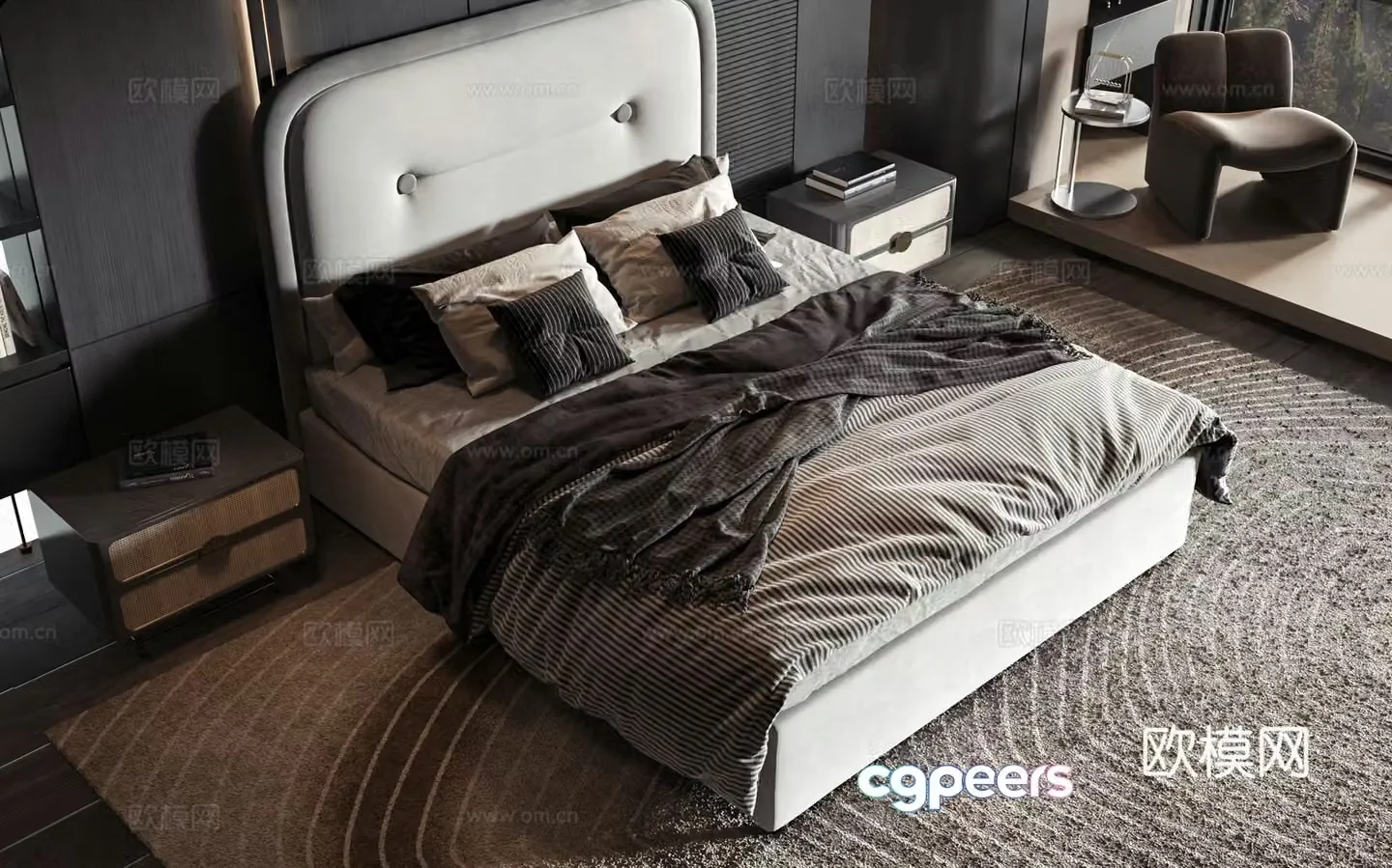 Modern style product bed 3d model