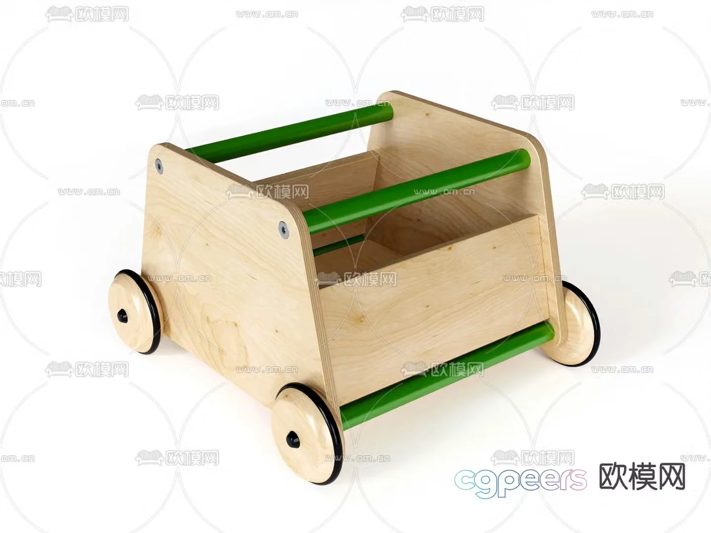 Modern children’s toy stroller 3d model