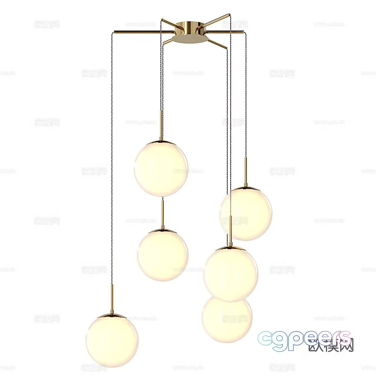 Modern simple chandeliers light luxury chandeliers spherical chandeliers living room chandeliers dining room chandeliers 3D model