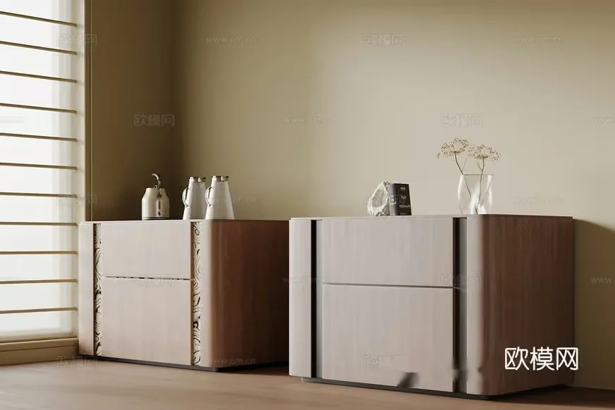 Modern Wood Furniture 3D Model – 17076 – VRAY Render