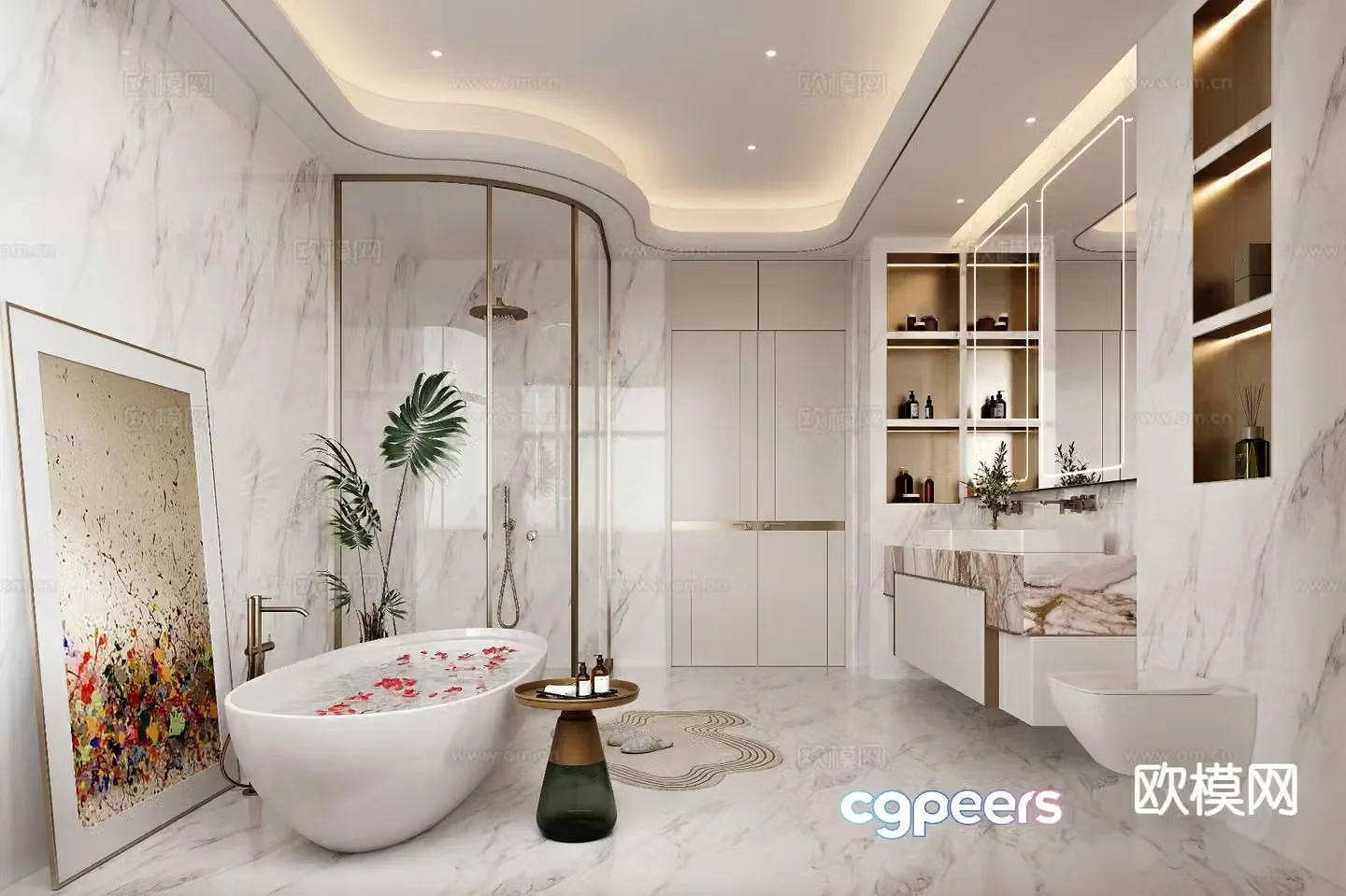 Modern bathroom bathroom master bathroom 3d model