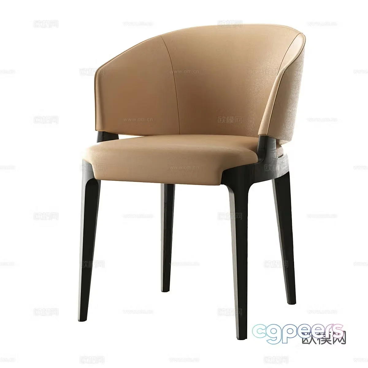 New Chinese dining chair 3D model
