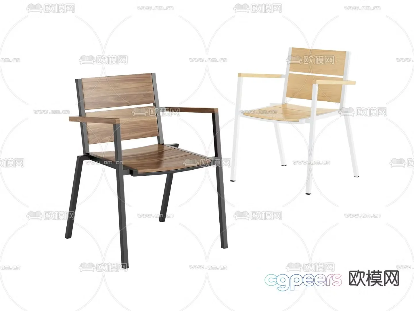 Outdoor chair dining chair 3d model