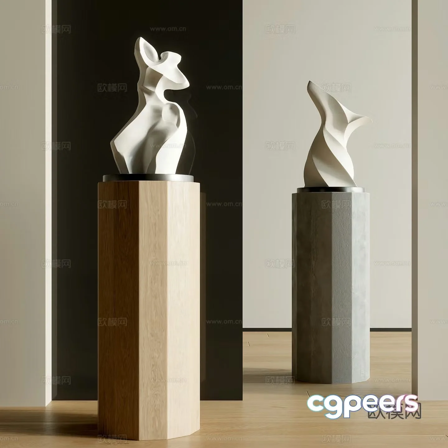 Modern sculpture ornaments 3d model
