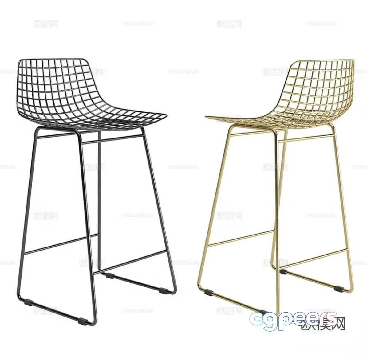 Hkliving bar stool bar stool high stool 3d model