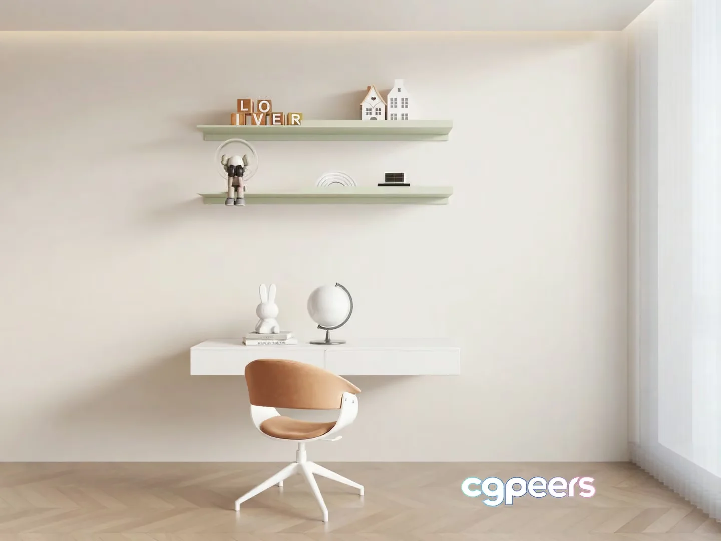 Minimalist Office Space 3D Model – 3709 – VRAY Render