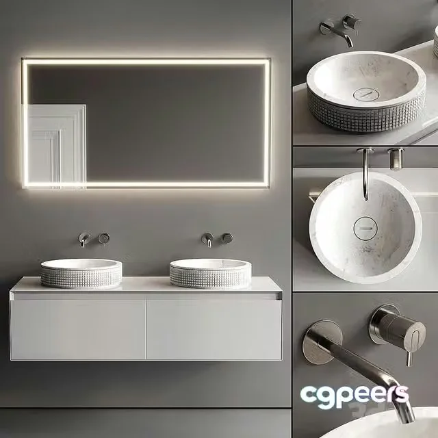 3ds Max Free – Antonio Lupi Panta Rei + Pixel Vanity Unit Set 3