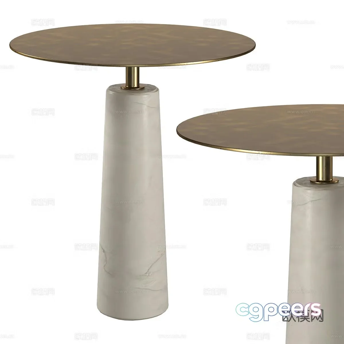 Modern round table side table 3d model