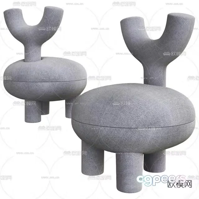 Modern fabric children’s sofa 3d model