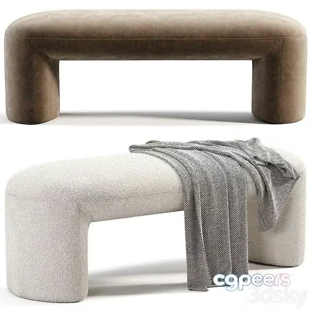 3ds Max Free – Mira Bench Pouf By Trithouse