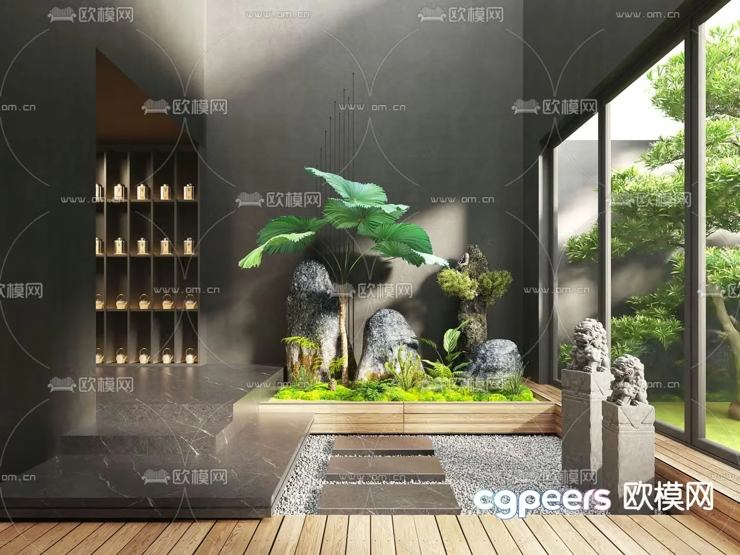 Indoor landscaping plant landscaping 3d model