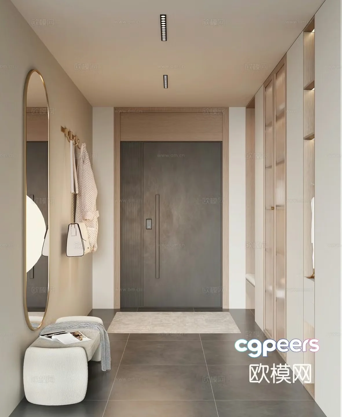 Modern entrance door entrance 3D model