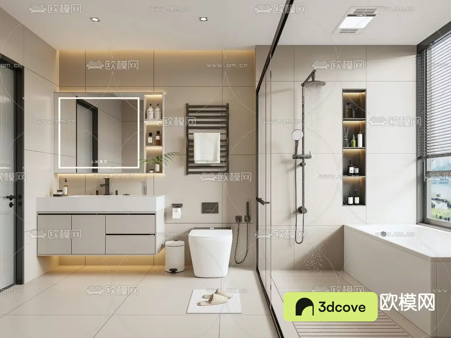 Modern bathroom toilet
