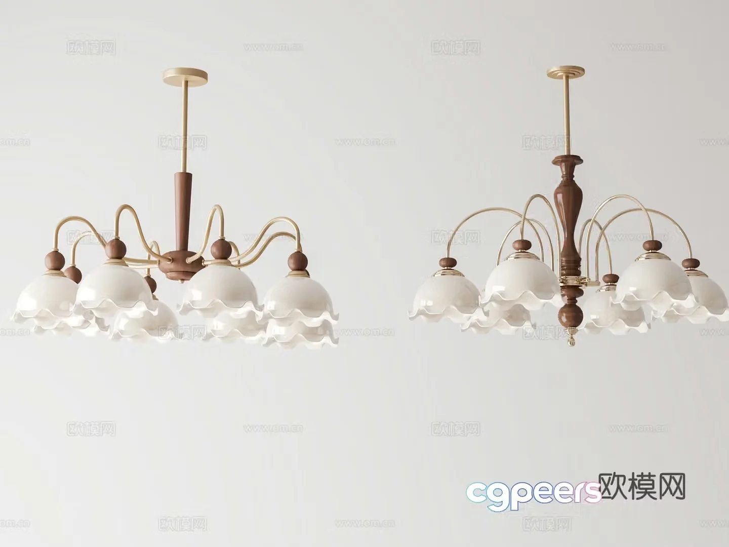 Middle French chandeliers Multi-head chandeliers Art Deco Chandeliers Lantern chandeliers American glass chandeliers 3D model