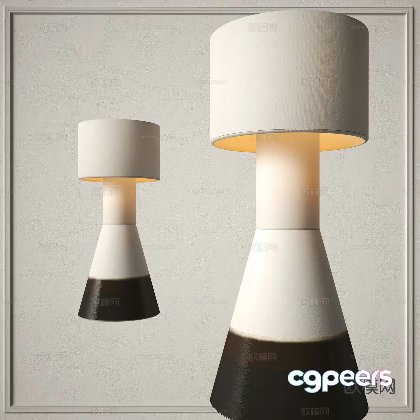 Wabi Sabi desk lamp art desk lamp 3d model