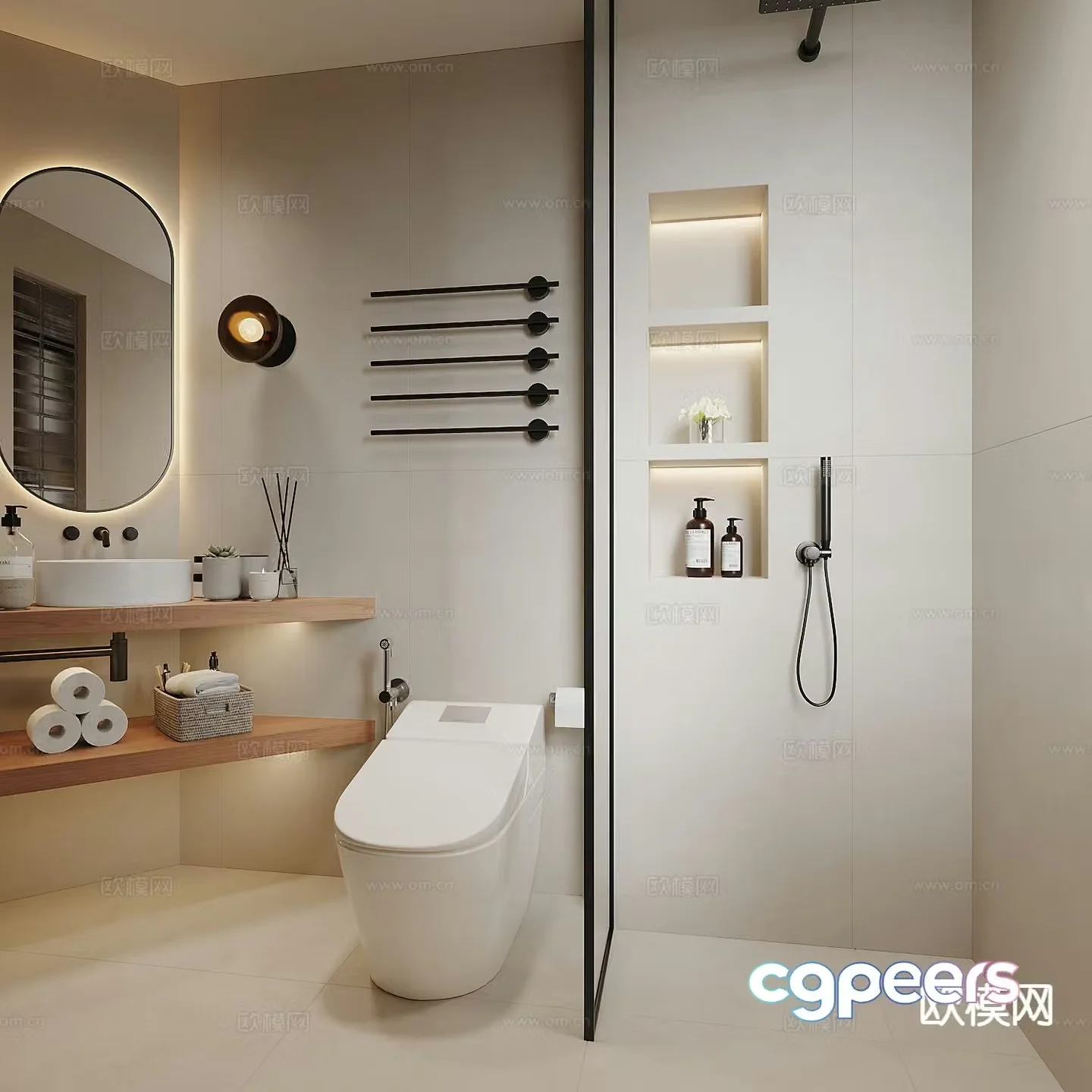 Modern bathroom bathroom 3d model