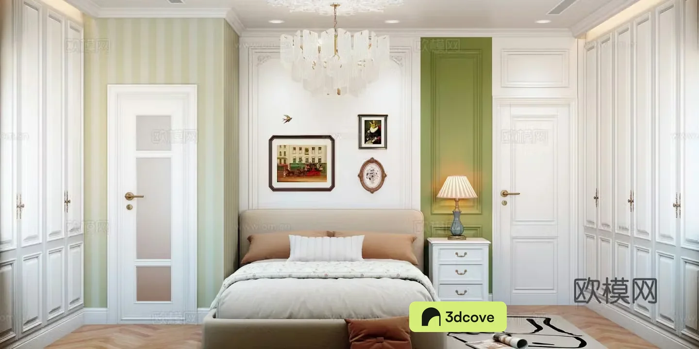 European bedroom 3D model