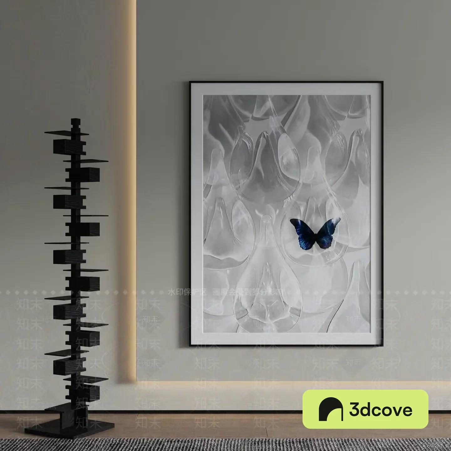 Modern Art Piece With A Butterfly