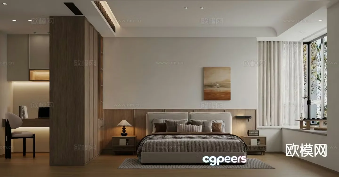 Medieval style bedroom 3d model