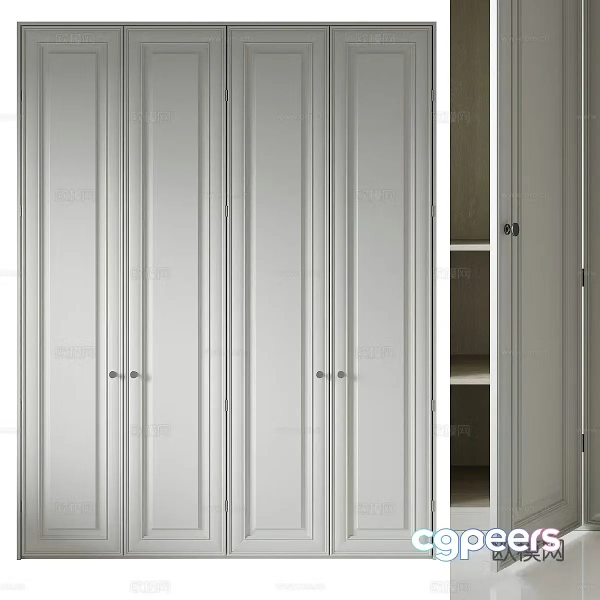 Modern Italian door wardrobe 3d model