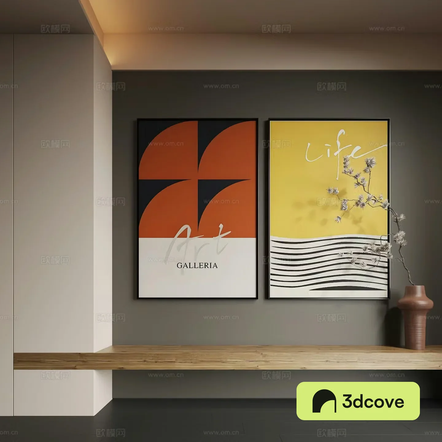 Modern abstract hanging paintings Modern combination paintings Modern minimalist hanging paintings