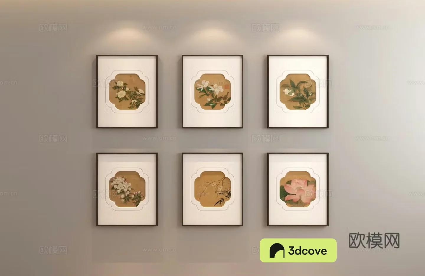 New Chinese style hanging paintings Song style aesthetic hanging paintings Chinese style combination paintings