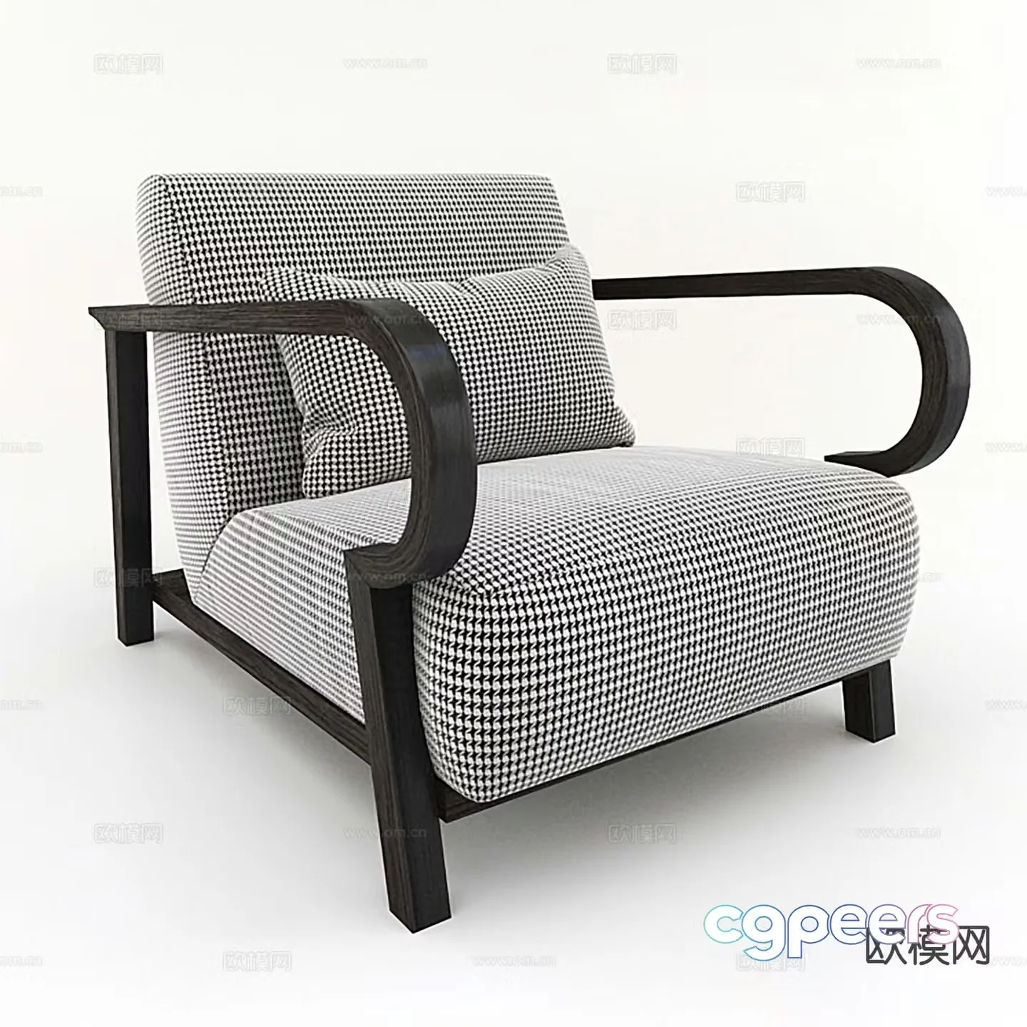 Modern sofa chair leisure chair 3d model