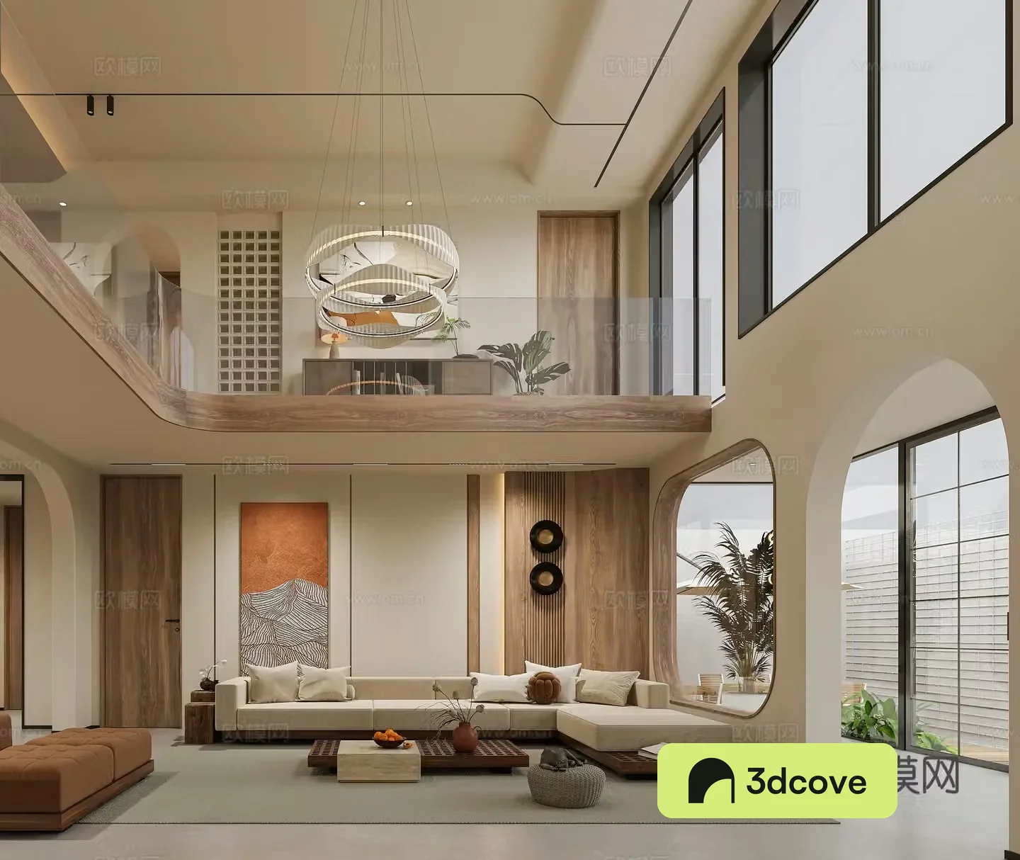 wabi-sabi villa living room