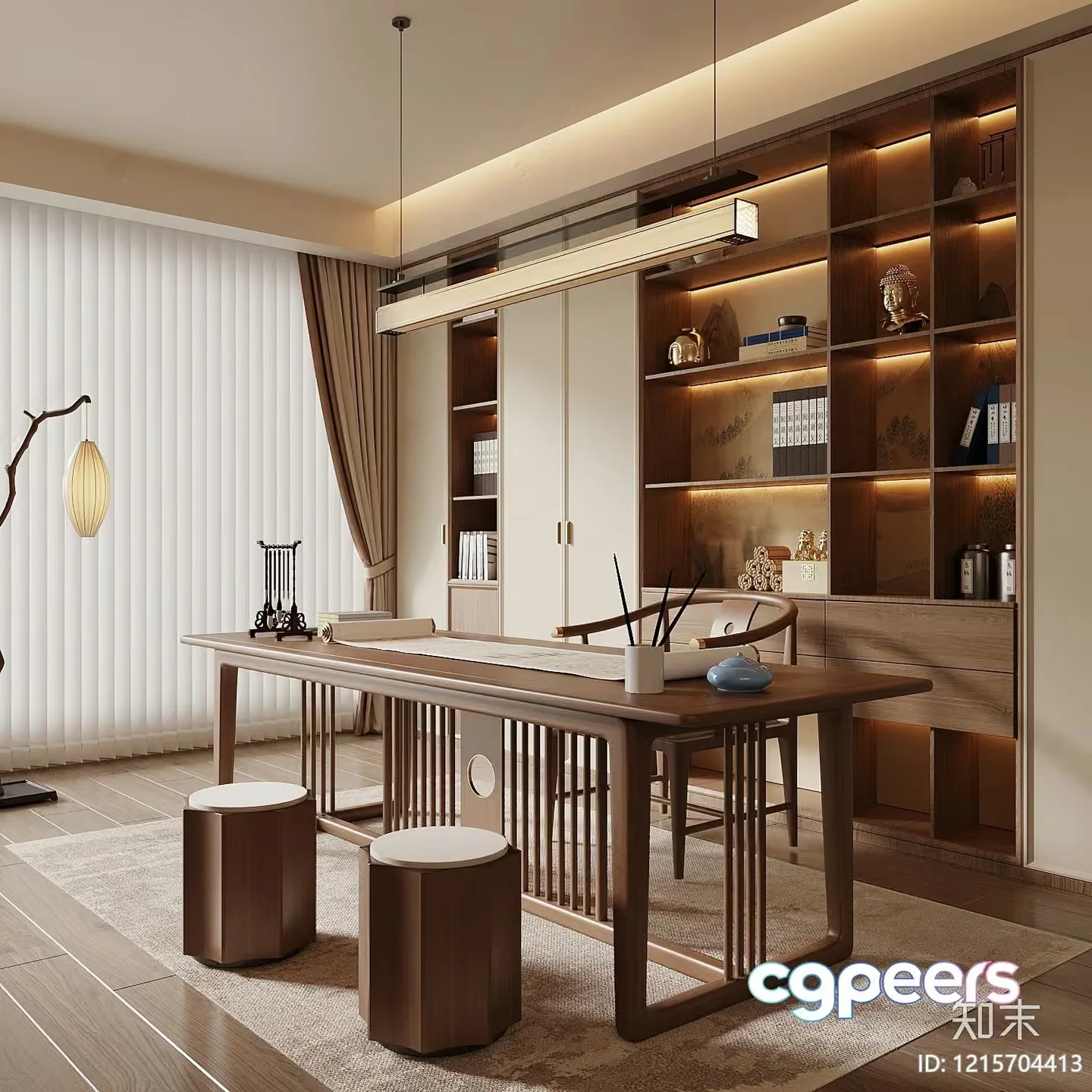 A Home Office 3D Model – 10648 – VRAY Render