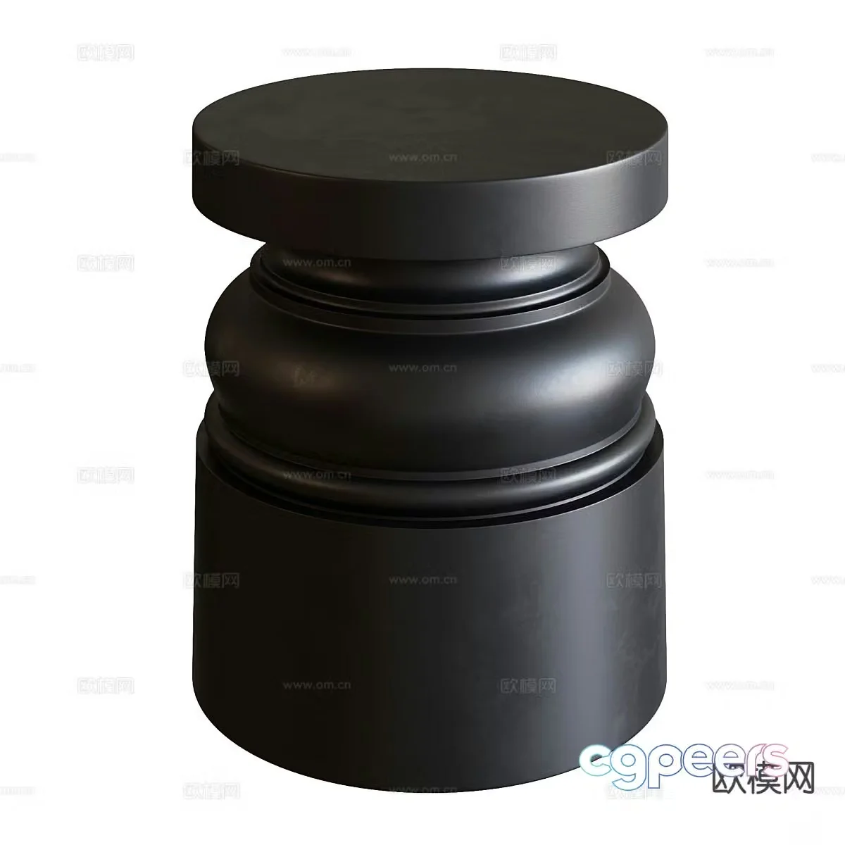 Modern corner table round table side table 3D model