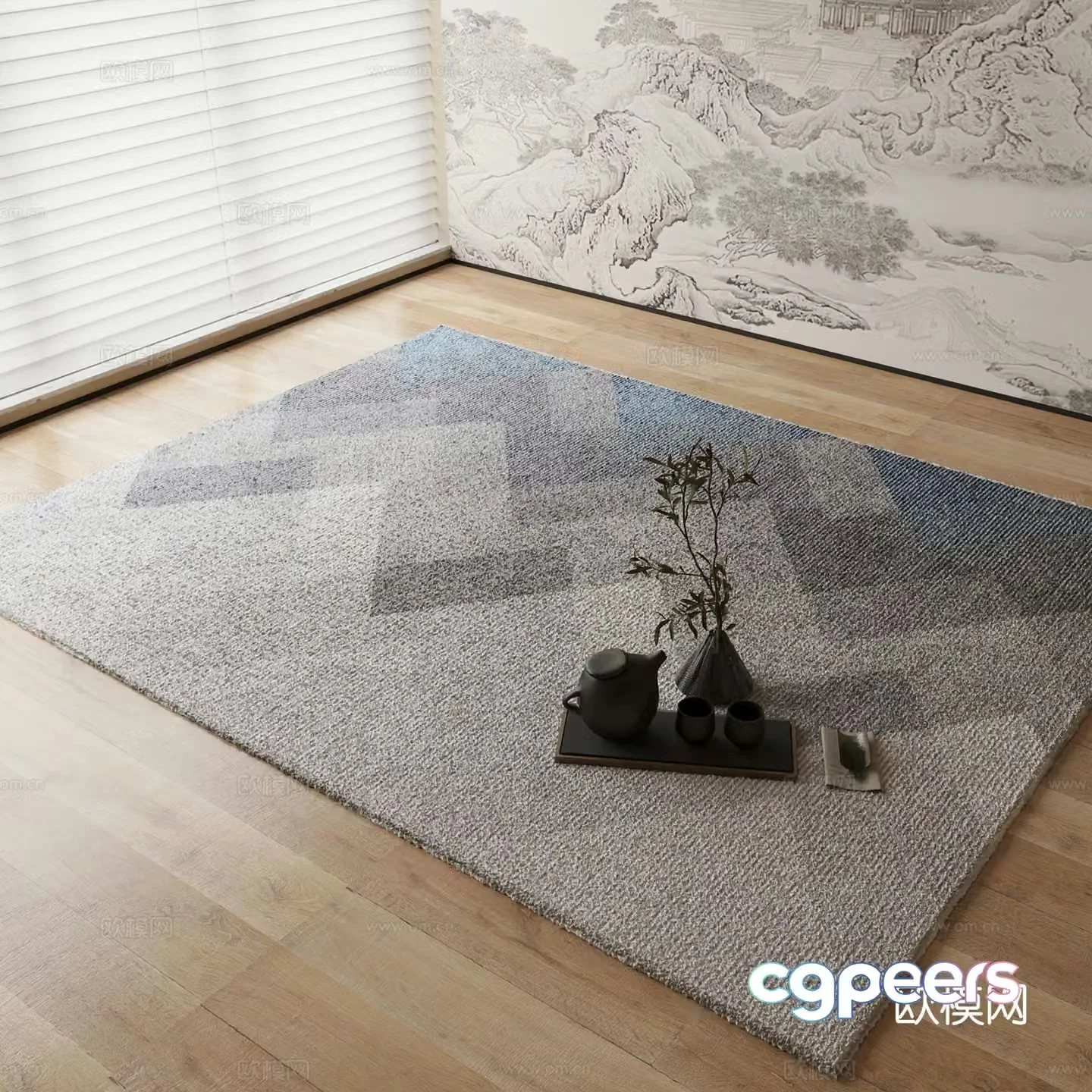 New Chinese carpet 3D model