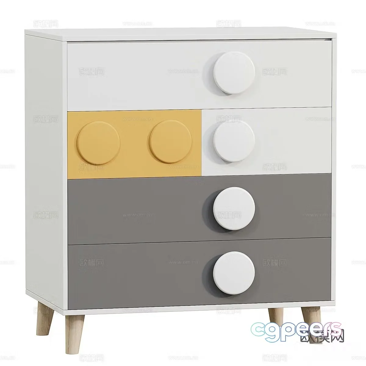 Children’s locker low cabinet 3d model