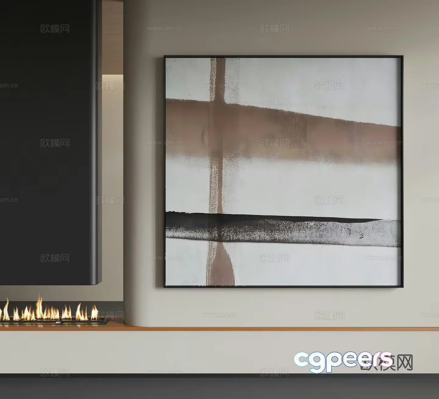 Modern abstract hanging paintings Modern minimalist hanging paintings Modern Italian hanging paintings 3D model