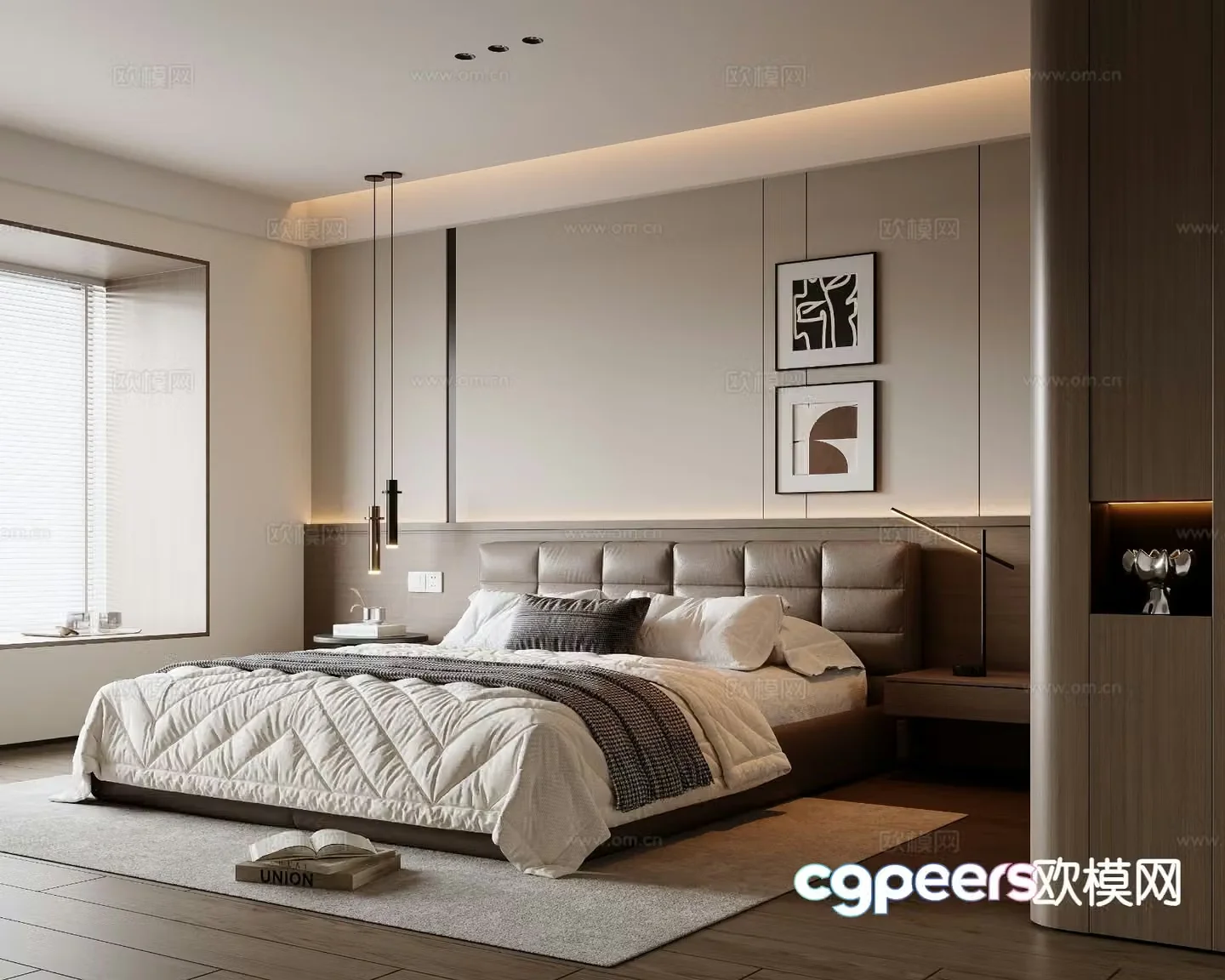 Italian style bedroom master bedroom 3d model
