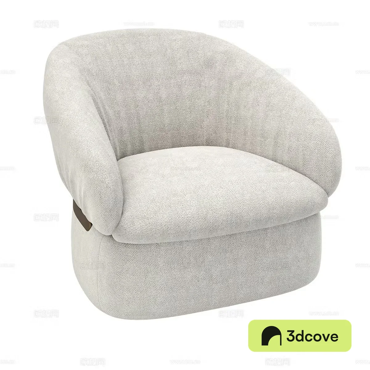Cream style single sofa Fabric single chair Fabric casual chair Fabric backrest