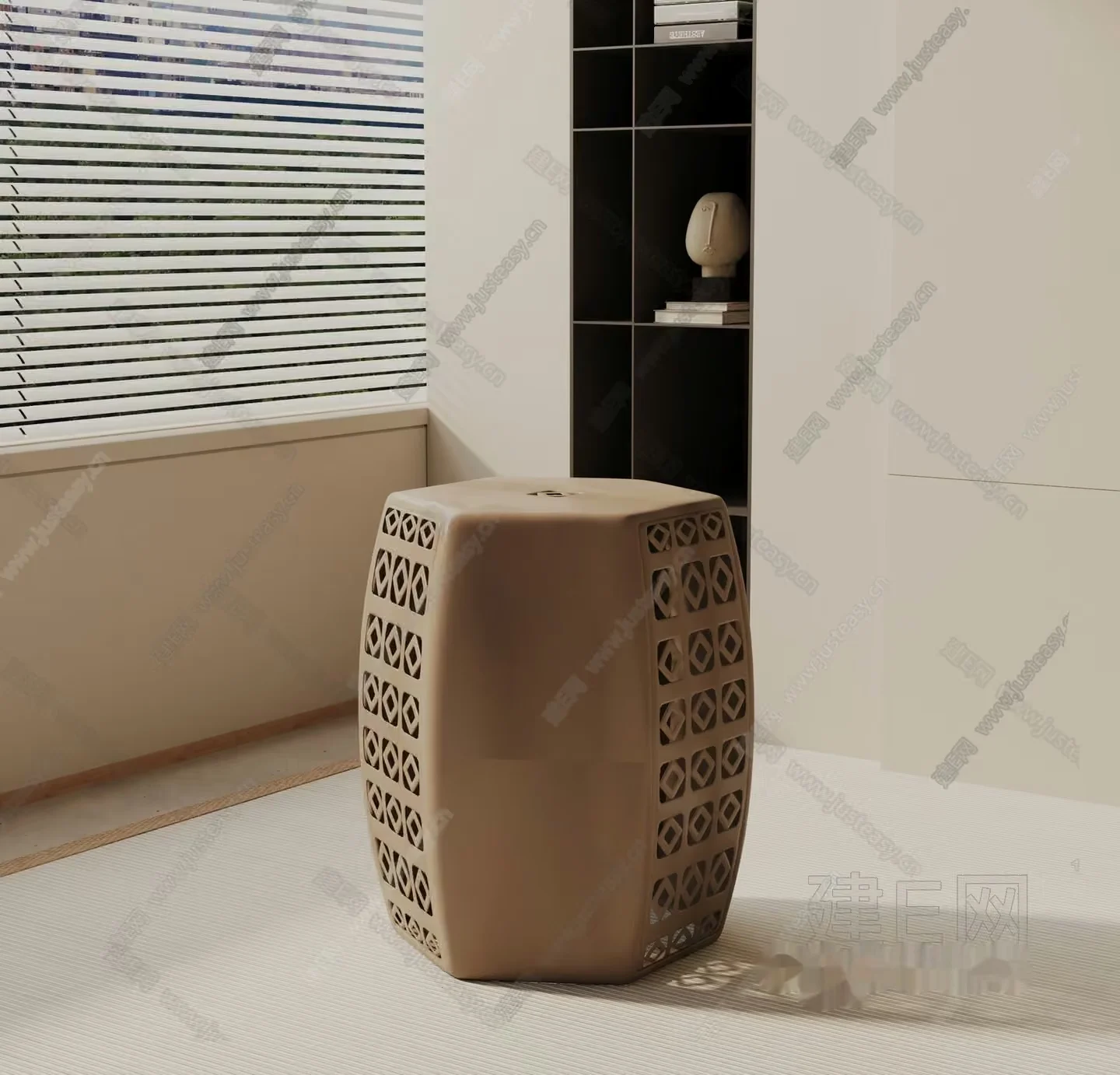 Modern Ceramic Stool 3D Model – 9806 – VRAY Render