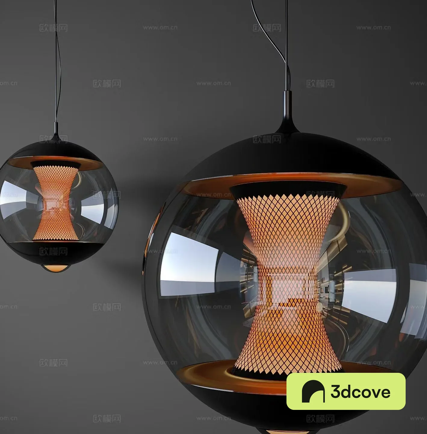 Modern glass chandelier