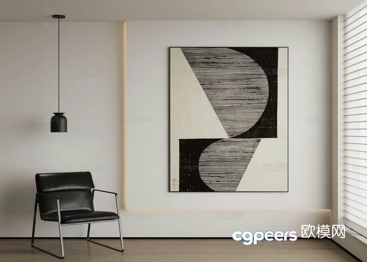 Modern decorative painting 3d model